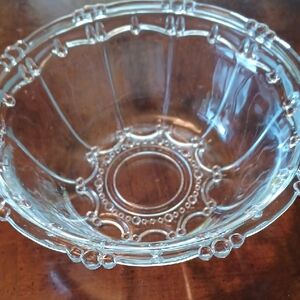Clear Pressed Glass Decorative Bowl